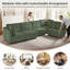 Canapé modulaire rembourré 5 pièces avec repose-pieds Corduroy-1508947046