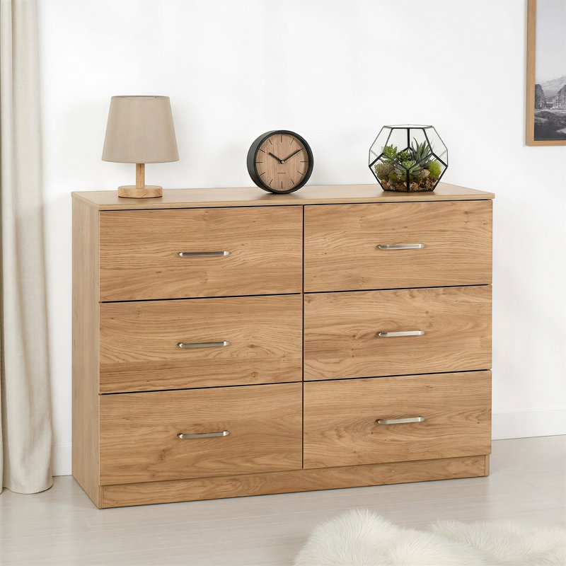 Sumrah 110cm W 6 - Drawer Chest of Drawers, Brown