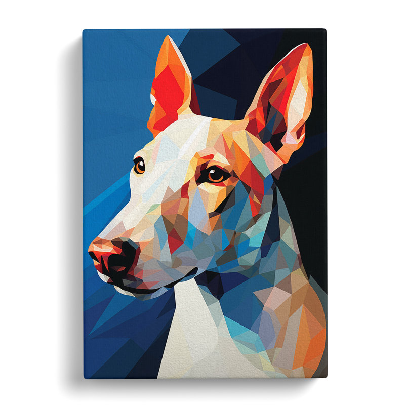 English Bull Terrier Orphism - Wrapped Canvas