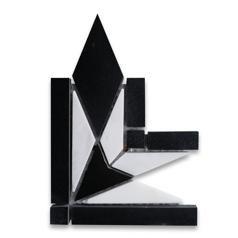 4.6 in. x 4.6 in. Marble Decorative Accent