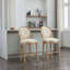Ensemble de 2 tabourets de bar en bois massif avec tabourets de bar en bois massif