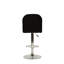 Tabouret de bar noir en similicuir avec style moderne et siège réglable