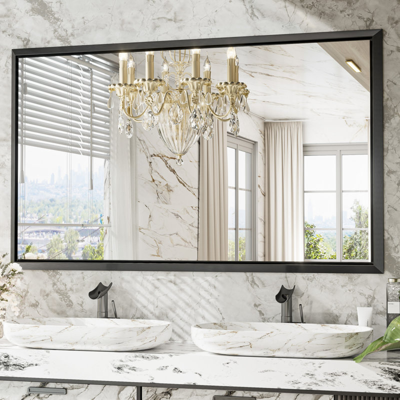 Miroir mural Sweeny, Noir, 36 po x 60 po