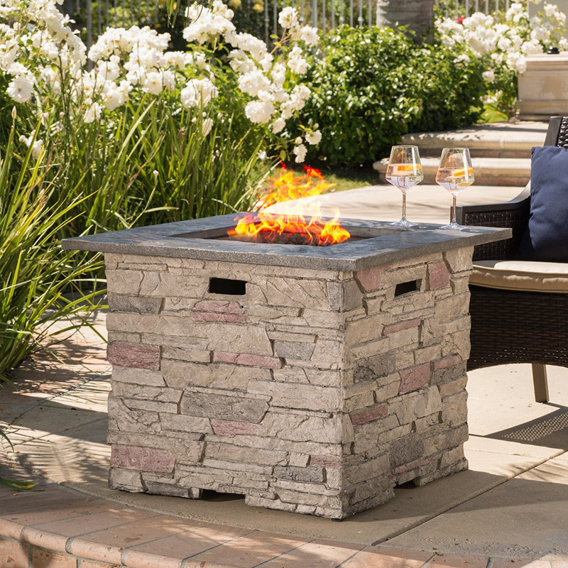 Stafford 24'' H x 32'' W Propane Fire Pit Table