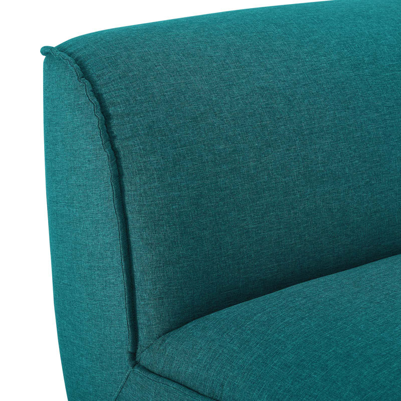 Chaise sans accoudoirs Modway Comprise, Tissage uni bleu sarcelle