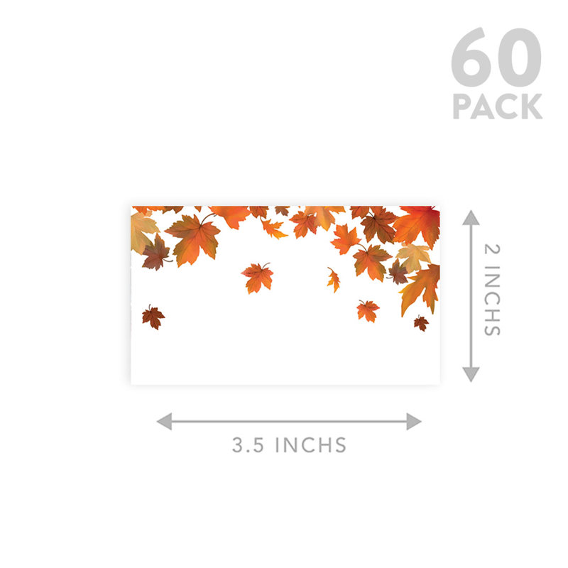 Cartes de position d'automne et feuilles d'érable pour tables de fête de mariage