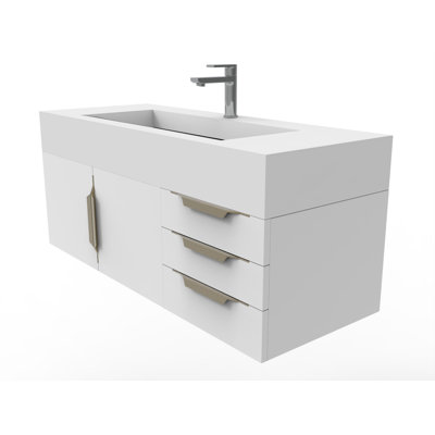 Nile 48" Wall-Mounted Single Bathroom Vanity Set