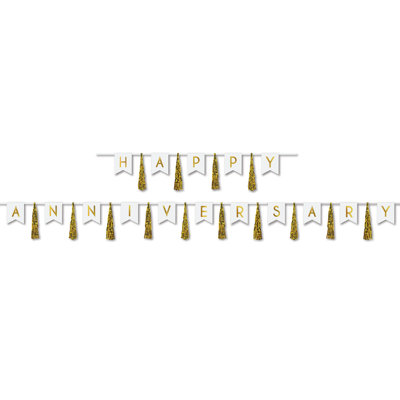 Happy Anniversary Tassel Streamer