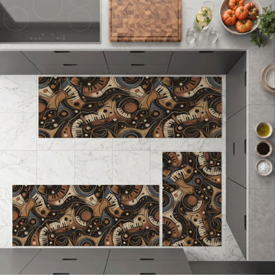 Artistic Abstract Non-Slip Washable Kitchen Mats