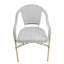 Chaises de salle à manger de patio Altesa de style bistro français, chaises de salle à manger d'extérieur en résine tressée PE résistante aux intempéries avec accoudoirs (ensemble de 6)-131406381-131641006