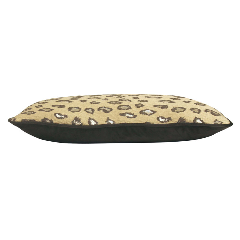 Animal Print Rectangular Cushion, Gold