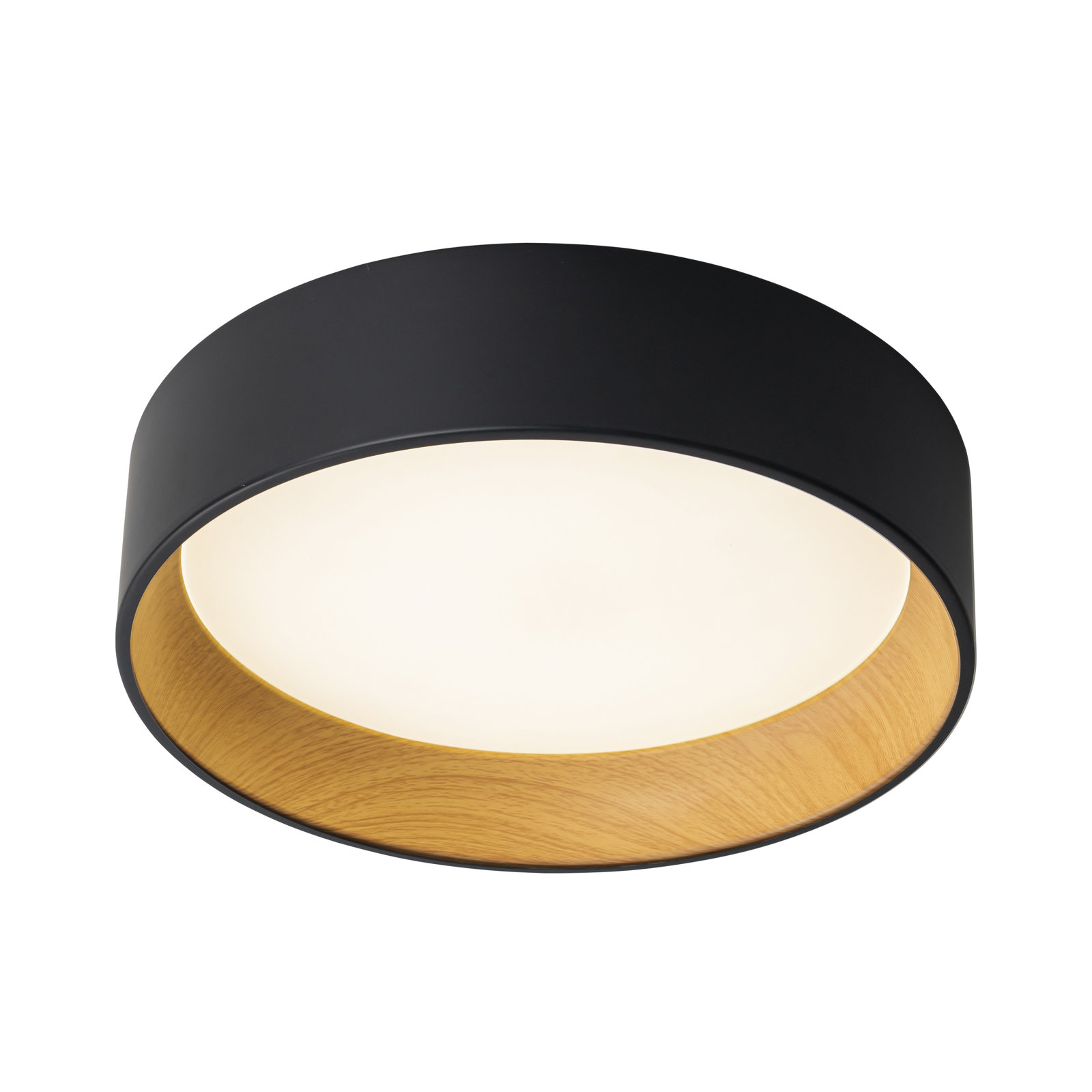 Bodine Dimmable Integrated LED Drum Flush Mount, 3.75" H x 16" W x 16" D, Natural