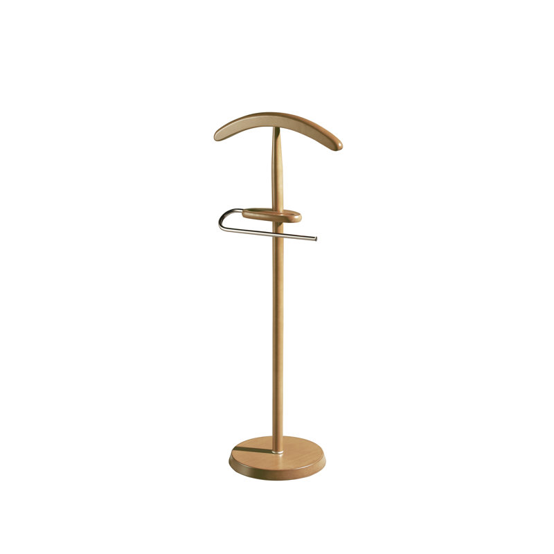 Ahlers Freestanding Valet Stand, Oak