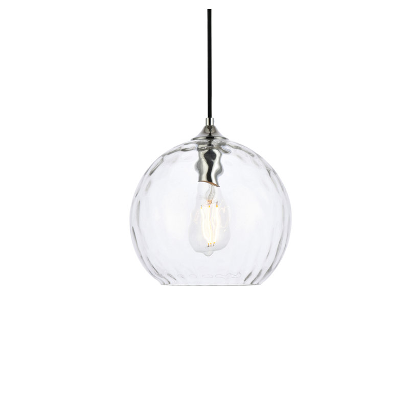 Douthit 1 - Light Single Pendant, Chrome, 10.3" H x 9.8" W x 9.8" D