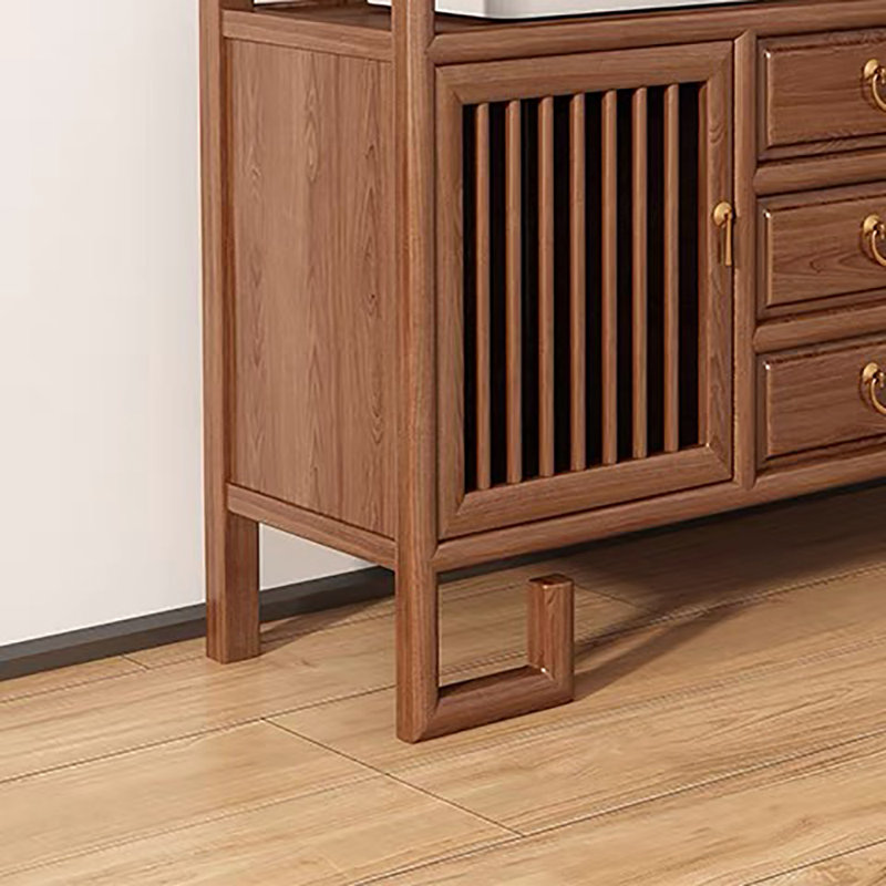 New Chinese Style Solid Wood Sideboard