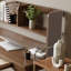 Bureau entièrement en bois massif avec tiroirs et bureau à bibliothèque-1083891477