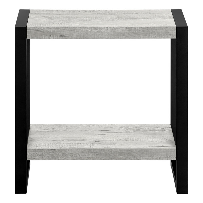 Table d'appoint polyvalente de style industriel pour le salon et la chambre à coucher, rehaussant le décor, Gris