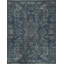 Queens Hand Knotted Wool Area Rug in Denim/Ivory/Gray-739553212