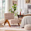 Chaise d'appoint rembourrée avec pieds en bois-1331410856