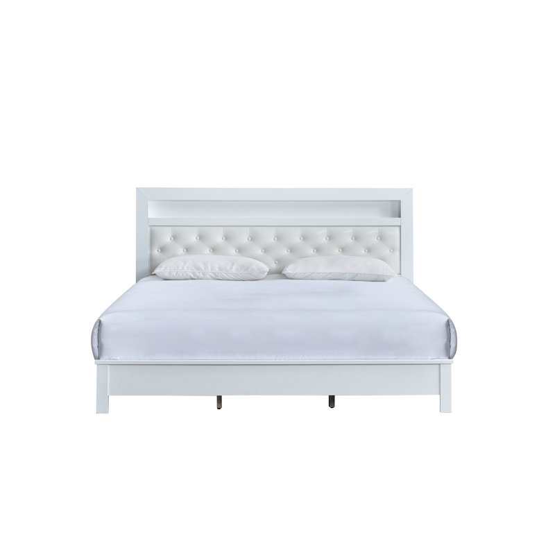 Inessa King Bed White