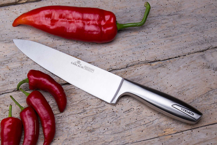 knife with jalapeno pepper
