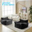 Grand canapé-fauteuil Comfy avec repose-pieds et accoudoirs pour adultes-1748735111