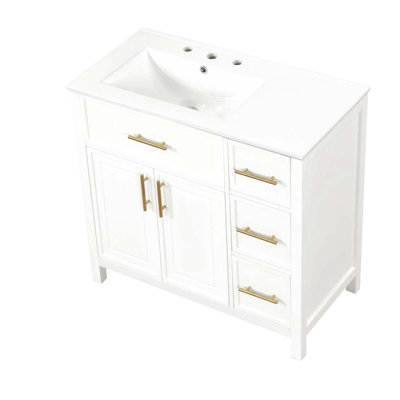 Meuble-lavabo simple 18,3 po avec comptoir