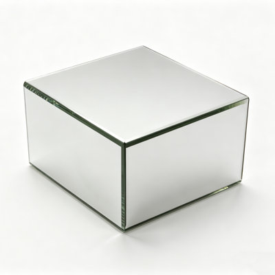 10.25x10.25x5.25"Rectangular Glass Mirror Risers 6 sided