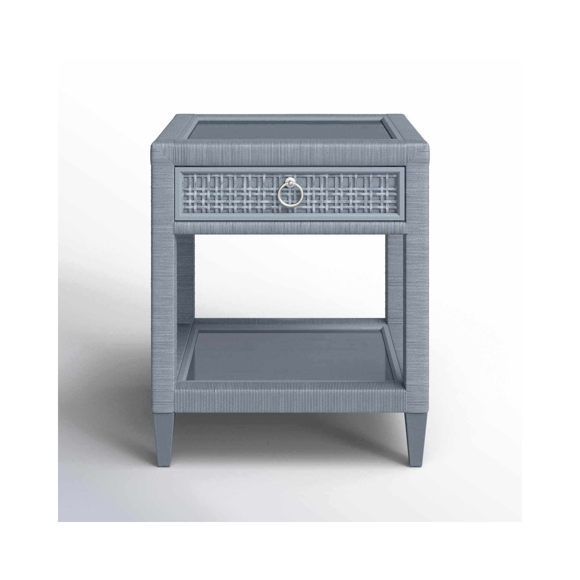 Monterey 1 - Drawer Nightstand, Sea Glass, No, Satin Nickel
