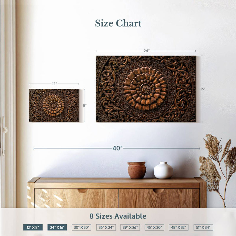 Senne Round Floral Carving