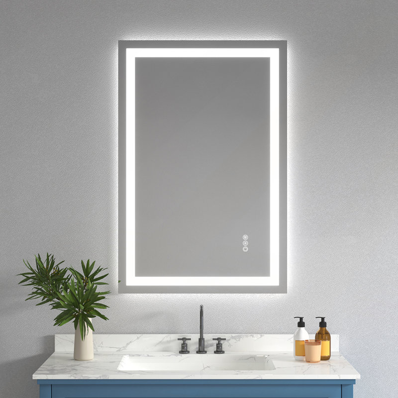 Miroir 24 po x 36 po sans cadre avec lumière DEL