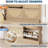 Spacious Rattan Shoe Storage Cabinet - 4 Turn Over Drawers & 2 Small Drawers - Narrow Freestanding Entryway Organizer with Adjustable Shelves & Metal Handles-1073289741
