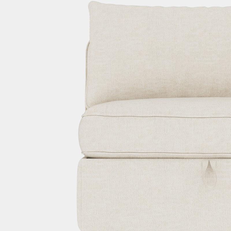 Canapé modulaire Clareville, H 32 po x l 129 po x P 63 po, Chenille beige