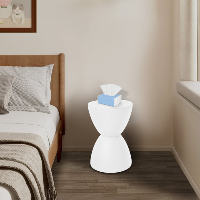Tabouret d'extérieur pour table basse, White