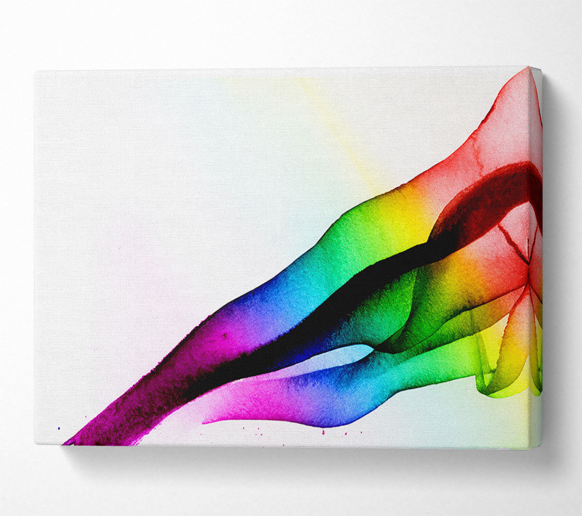 Metro Lane Rainbow Ribbons - Wrapped Canvas Art Prints | Wayfair.co.uk