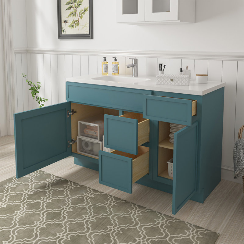 Base de meuble-lavabo simple 51 po seulement, Sarcelle