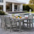 All Weather Outdoor 5 Pieces Patio Dining Sets With Umbrella Hole& Aluminum Frame For Outside Backyard/Porch/Deck, 1-Tables 4-Chairs-123192655