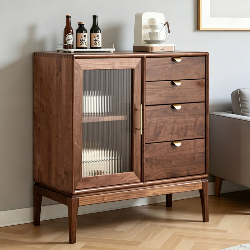 Commode d'appoint vintage entièrement en bois massif, H 35,43 po x l 31,49 po x P 15,74 po