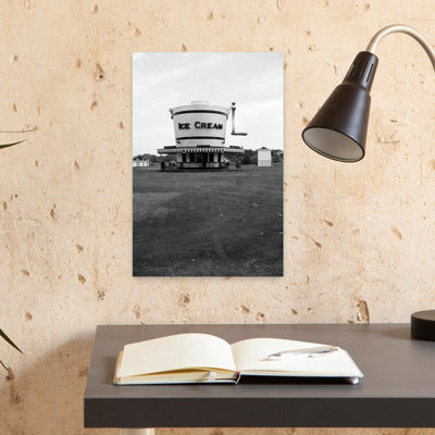 1937 1930S Roadside Refreshment Stand Shaped Like Ice Cream Maker Classic Retro Vintage Architecture Landscape Wall Art