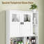 Armoire de rangement au-dessus de la toilette avec tablettes réglables-1203213686