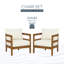 Fauteuils club d'extérieur avec coussins Calsey Acacia