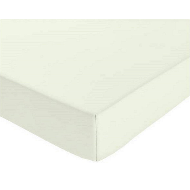 Janoshan Egyptian-Quality Cotton Fitted Sheet, Kingsize (5'), Cream