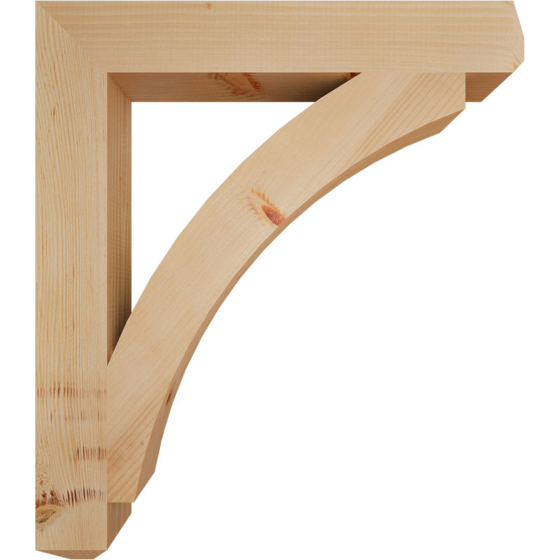 Thorton Craftsman Bracket, Douglas Fir (Smooth), 32" H x 4" W x 28" D