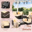 Ensemble de conversation modulaire avec coussins 5 pièces Gotelinde-87053740