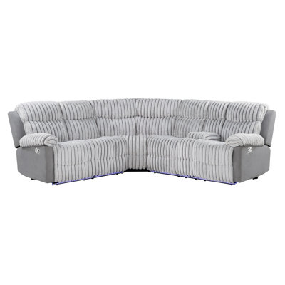 U6028 Grey Sectional With Led