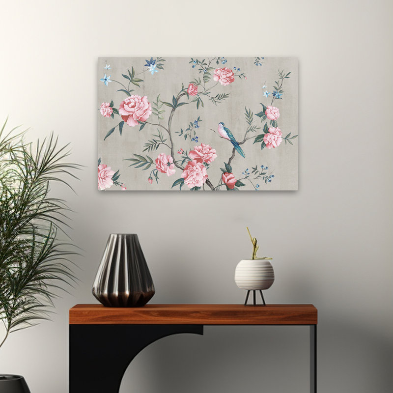 Plantes, fleurs, oiseaux, animaux, rossignol, art mural, H 16 po x l 24 po