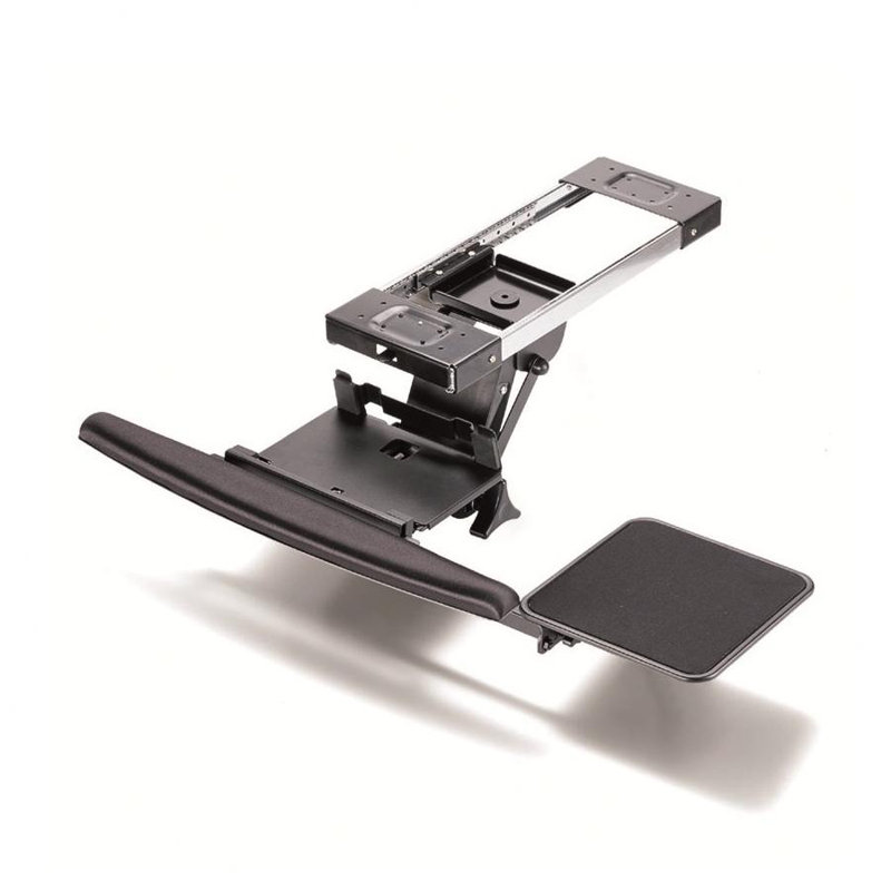 Adjustable Steel Under-Desk Keyboard and Mouse Tray