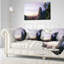 Misty Castle Landscape - Coussin décoratif à imprimé paysage