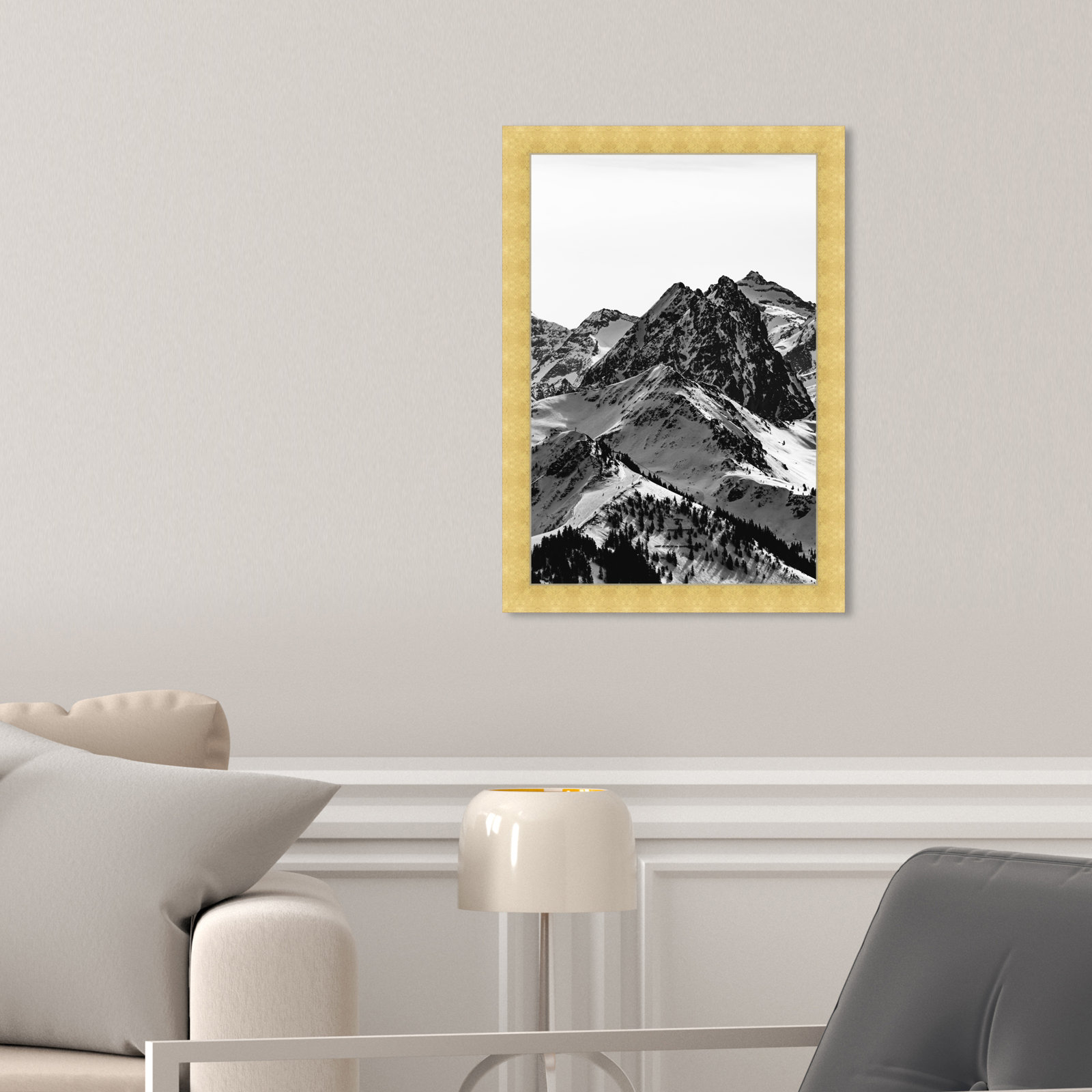 Up the Mountain Print by Oliver Gal, Gold, 17" H x 12" W x 0.5" D