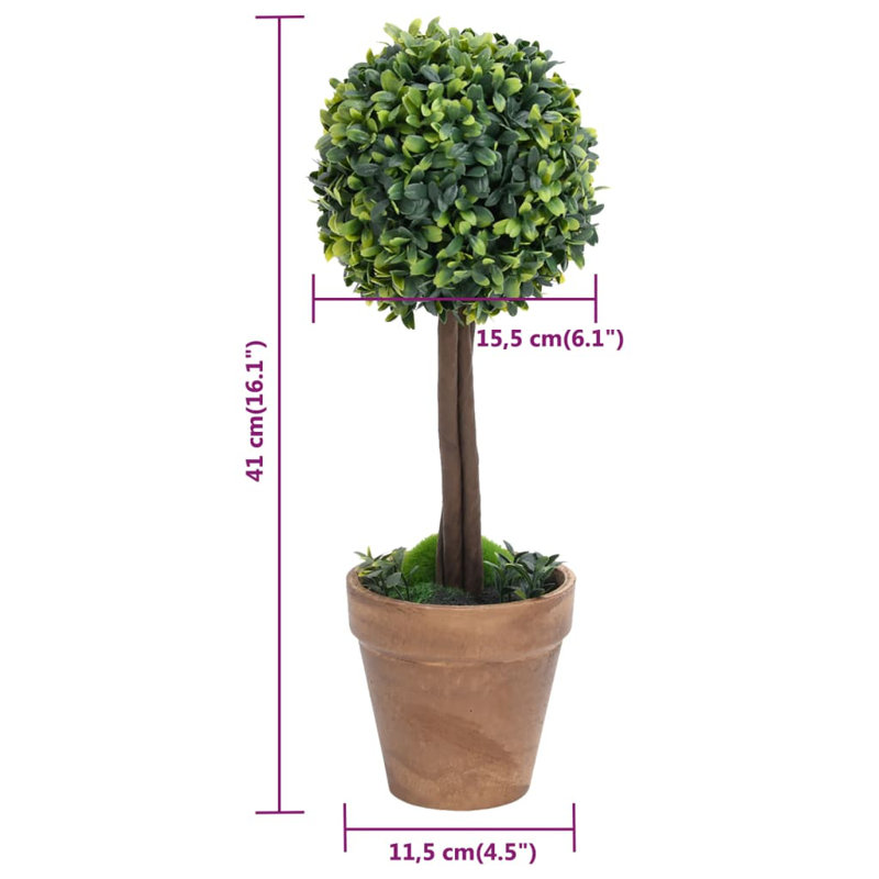 41cm Faux Eucalyptus Plant in Wood Pot